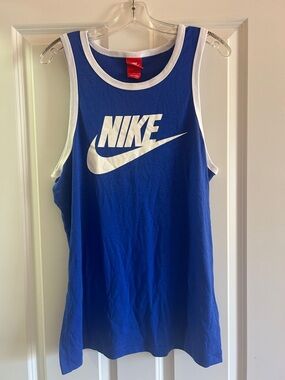 Nike Royal Blue Tank with White Logo